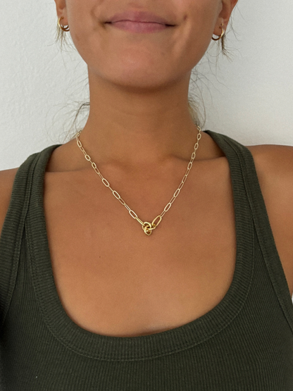 gold vermeil paperclip necklace