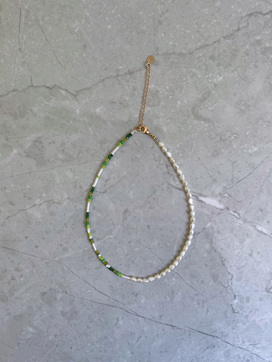 The Lime Flower Child Pearl Necklace